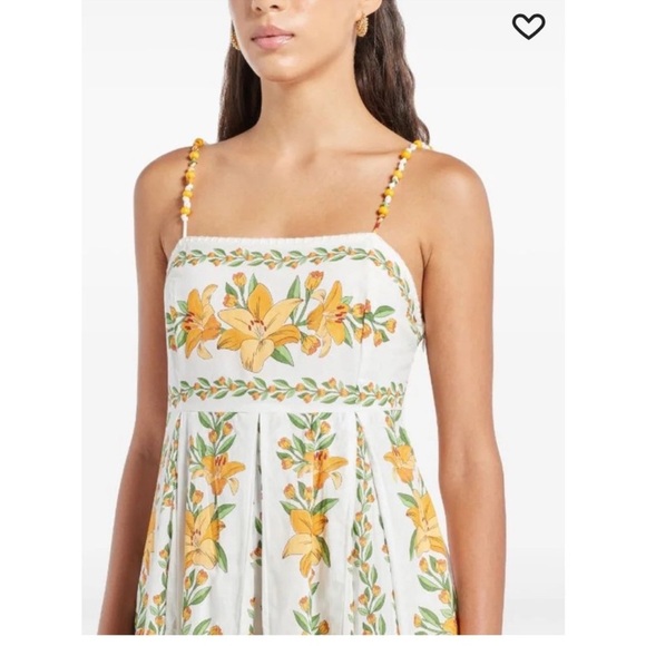 NWOT FARM Rio Off-White Tropical Lightness Floral Sleeveless sundress Maxi sz S - Picture 9 of 14